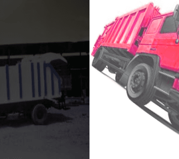 زباله کش - دو نمونه کامیون