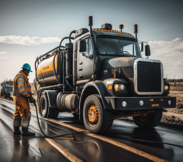 خودرو قیرپاش - قیرپاشی حرفه ای