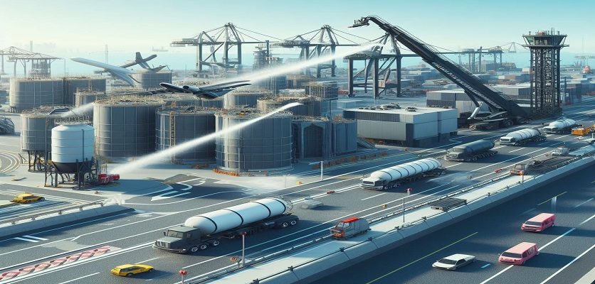 قیرپاشی در پروژه‌ فرودگاهی 08 عنوان برای راهنمایی برای قیرپاشی